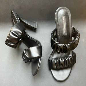 French Connection  Womens Faux Leather Slide Sandals. Size US 9, runs small